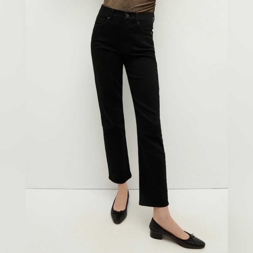 Veronica Beard Ryleigh Slim-Straight Jean in Black Size 28 NWT
